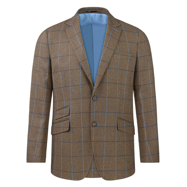 【ALUDE SELECT】blue check tweed jacket ALUDE SELECT】 blue check tweed jacket - メルカリ