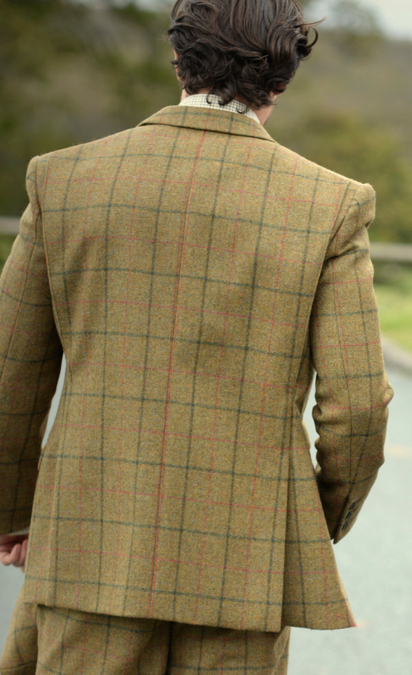 Blazer vintage des années 70 en laine tweed : veste droite marron rouille - France Blazer vintage des années 70 en laine tweed : veste droite marron rouille - France