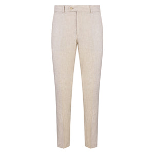 Gurteen Lynton Beige Linen Blend Trousers