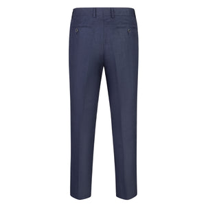 Gurteen Lynton Blue Linen Blend Trousers