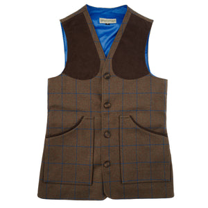 Luxury Alcantara Shooting Vest - Swaledale Tweed