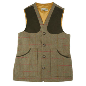 Luxury Alcantara Shooting Vest - Wharfedale Tweed