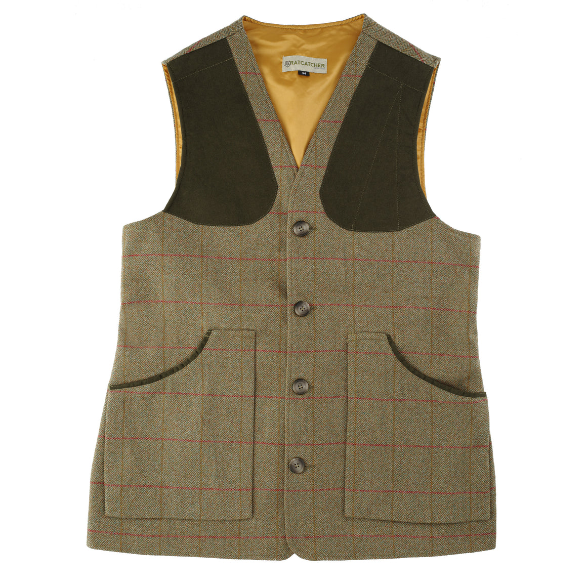 Luxury Alcantara Shooting Vest - Wharfedale Tweed
