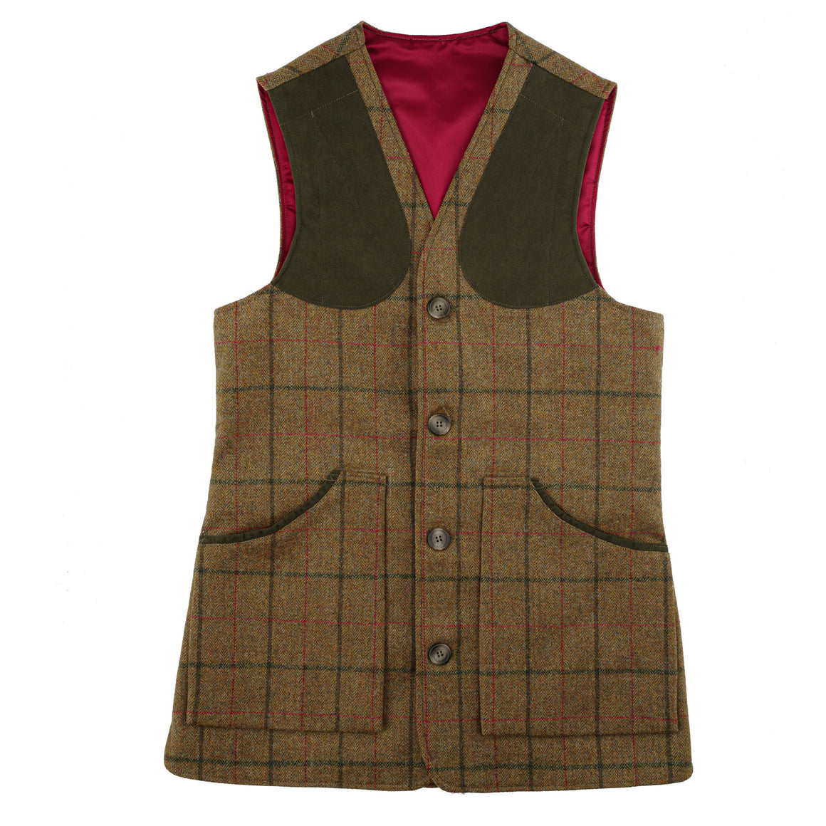 Luxury Alcantara Shooting Vest - Coverdale Tweed